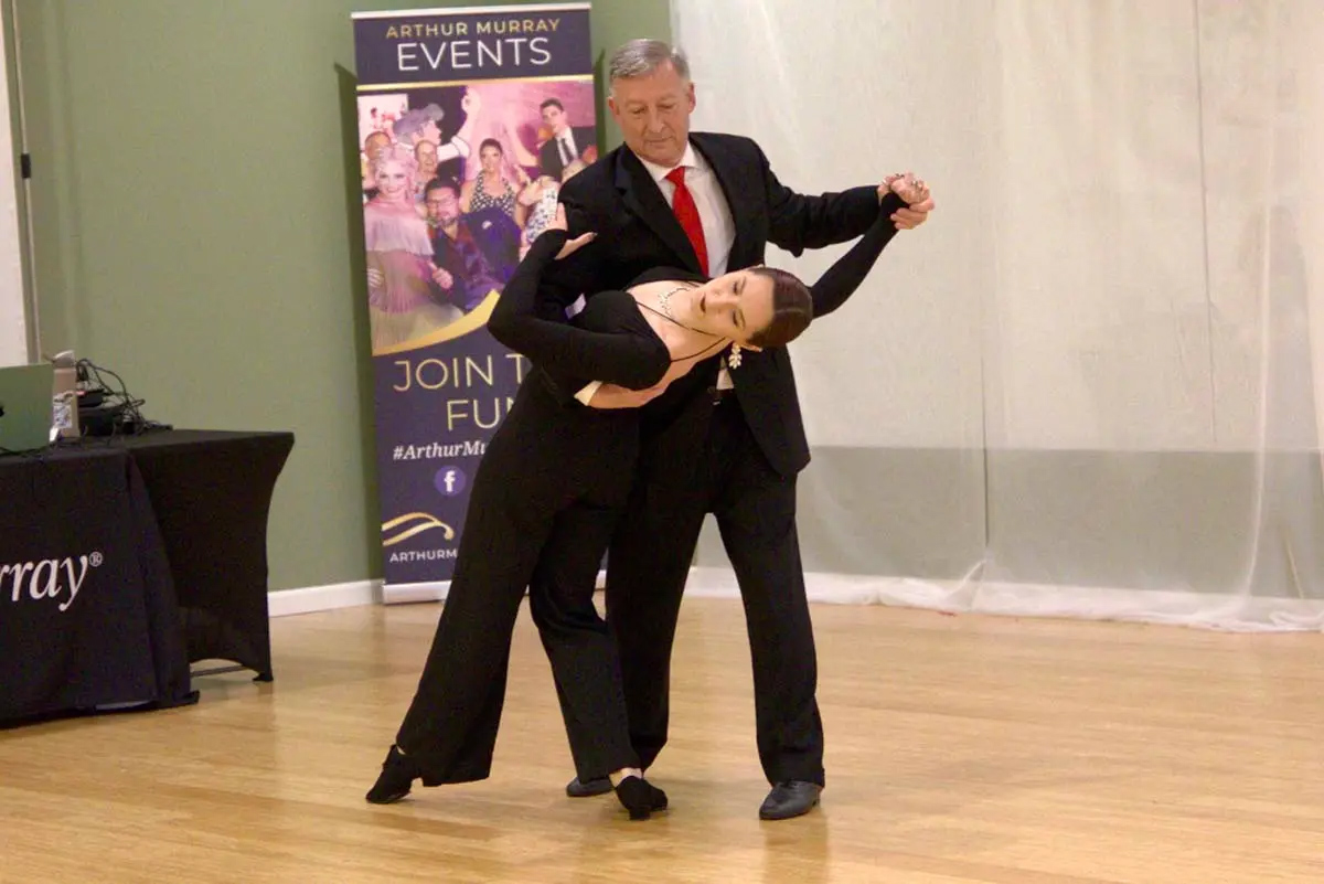 Richmond VA dance community members celebrating at Arthur Murray